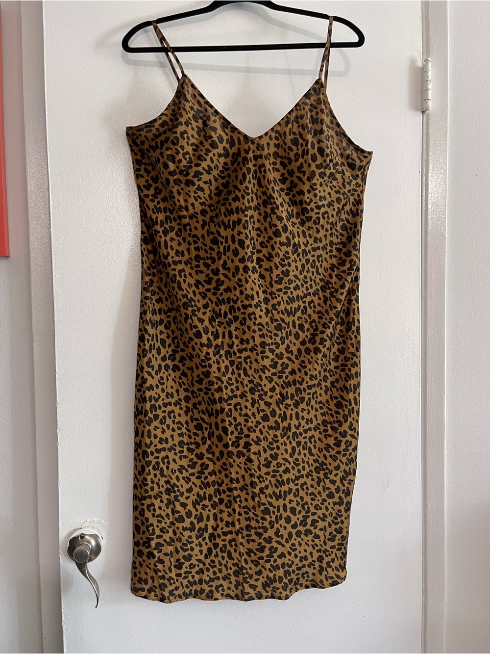 a new day Leopard Print Midi Slip Dress in Brown & Black